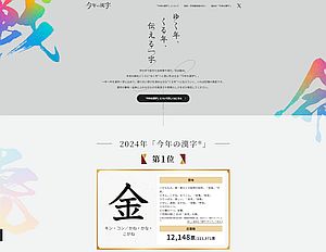 「今年の漢字」は 1995年に始まって「金」はすでに 5回目